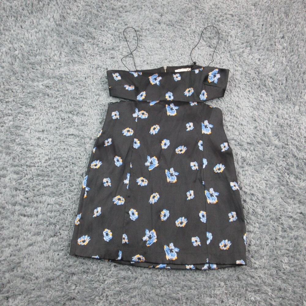 Bec + Bridge Dress Womens 8 Black Daisy Cut Out Mini Floral Strappy NWT